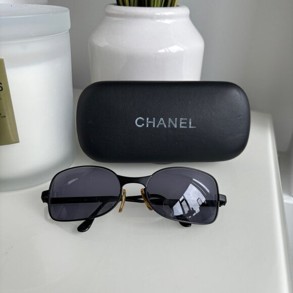 CHANEL Accessories - Chanel Unisex Vintage Matte Black Sunglasses